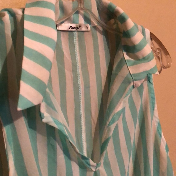 Blue and white striped blouse - Picture 2 of 5